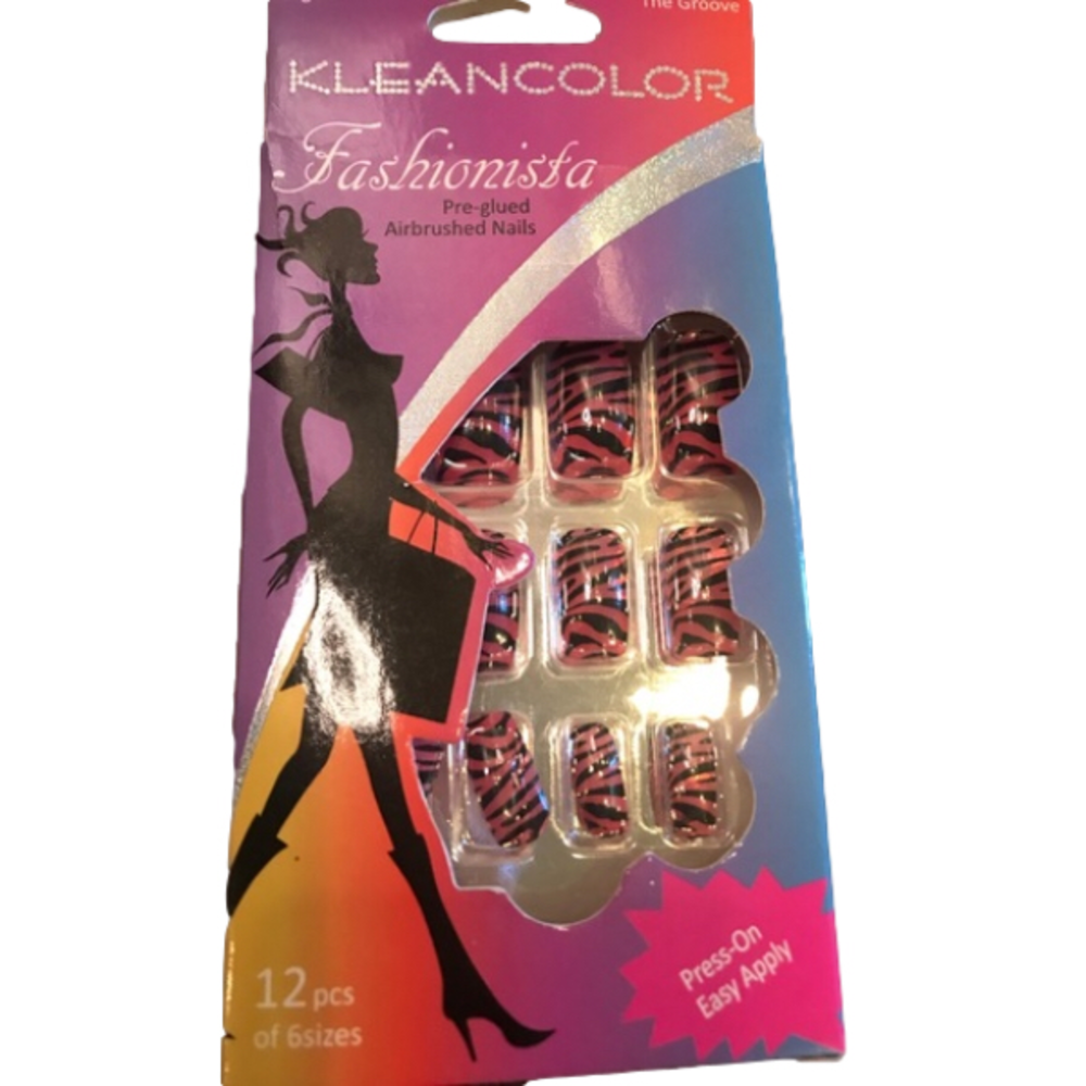NEW Kleancolor Fashionista Pre-glued Airbrushed Nails